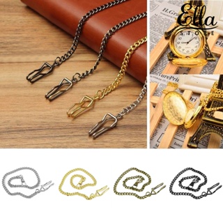 Ellastore123 สร้อยคอโซ่นาฬิกาพ็อกเก็ต อัลลอย สไตล์วินเทจ เครื่องประดับ สําหรับทุกเพศ ทุกวัย