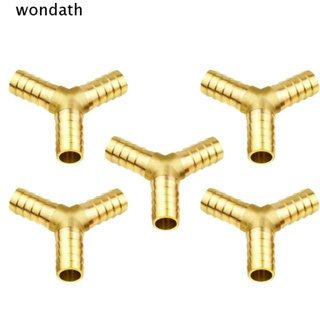 Wonda อุปกรณ์เชื่อมต่อท่อทองเหลือง รูปตัว Y 3 ทาง 10 มม. 5 ชิ้น