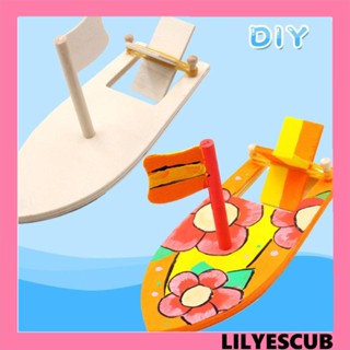 Lilyescub โมเดลเรือใบไม้ แฮนด์เมด DIY สําหรับตกแต่งบ้าน