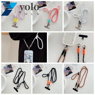 Yolo สายคล้องโทรศัพท์ สายคล้องคอ แบบยาว ถอดออกได้ ป้องกันการสูญหาย อุปกรณ์เสริม สําหรับโทรศัพท์มือถือ