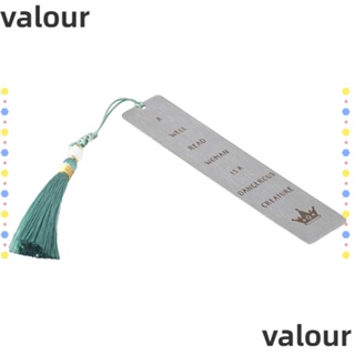 Valour ที่คั่นหนังสือ สเตนเลส ประดับพู่ คุณภาพสูง