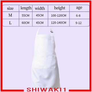 [Shiwaki1] ผ้ากันเปื้อน สามารถปรับได้ เหมาะกับเชฟเพ้นท์สี สําหรับเด็กผู้ชาย และเด็กผู้หญิง