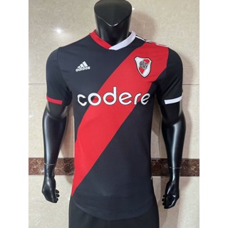 ใหม่: 23-24 เสื้อยืดแขนสั้น พิมพ์ลายนักฟุตบอล Riverbed Player Home S-XXL