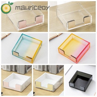 Mauriceoya กล่องกระดาษโน๊ต แบบใส สีโรสโกลด์ สําหรับตกแต่งบ้าน นักเรียน