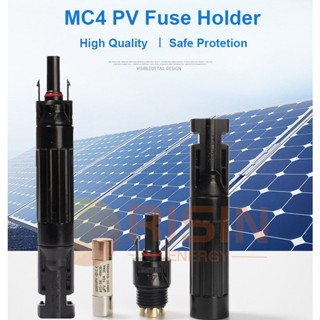 ตัวเชื่อมต่อฟิวส์ TUV 1000V พลังงานแสงอาทิตย์ PV MC4 พร้อมฟิวส์ DC Inline 6A 8A 10A 12A 15A 20A 25A 30A