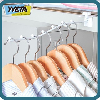 Yveta ตะขอแขวนเสื้อผ้า เหล็ก ทนทาน ประหยัดพื้นที่ แข็งแรง สีเงิน สําหรับบ้าน