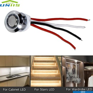 Uniis ปุ่มสวิตช์ไฟ LED แบบสัมผัส สําหรับตู้เสื้อผ้า DIY