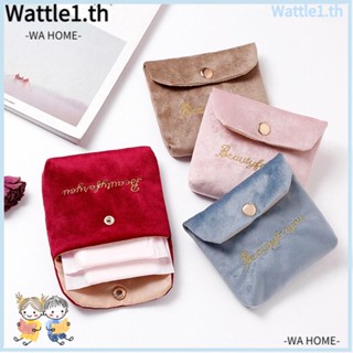 Wttle กระเป๋าเครื่องสําอาง ผ้ากํามะหยี่ น่ารัก สําหรับใส่บัตรเครดิต ผ้าขนหนู