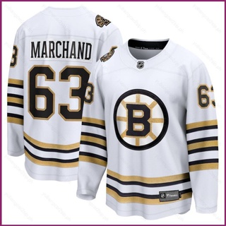 Yp2 เสื้อกีฬาแขนยาว ลาย NHL Boston Bruins Away Jersey ครบรอบ 100 ปี 2023-2024 พลัสไซซ์ PY2