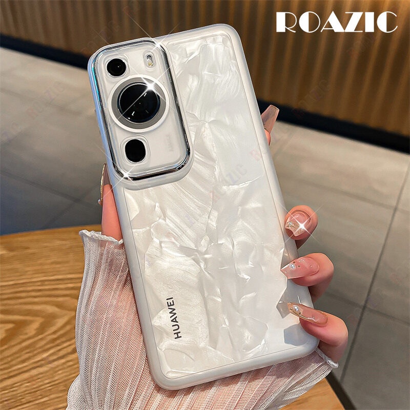เคสโทรศัพท์ใส สําหรับ Huawei P60 / P60 Pro ฝาหลัง พร้อมฟิล์มเลนส์ กันตก เคสนิ่ม