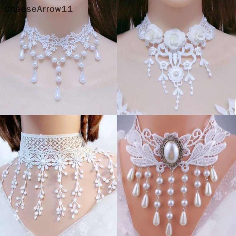 Che โช้กเกอร์ลูกไม้ จี้คริสตัล สีดํา สไตล์โกธิควินเทจ คลาสสิก สําหรับผู้หญิง TH