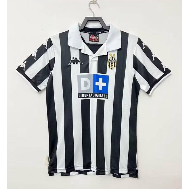 เสื้อกีฬาแขนสั้น ลายทีมชาติฟุตบอล Juventus 1999/2000 ชุดเหย้า คุณภาพสูง สไตล์วินเทจ