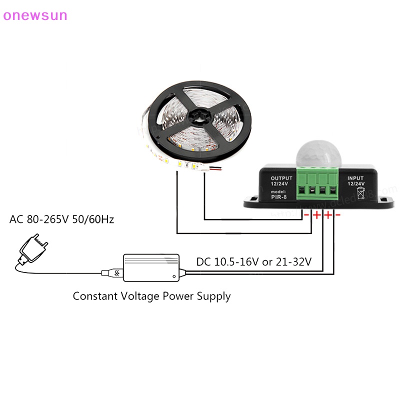 Onew DC 12V 24V ปรับได้ PIR จับการเคลื่อนไหว เซนเซอร์ IR อินฟราเรด ตรวจจับแสง โมดูลสวิตช์ไฟ ดวงอาทิตย์