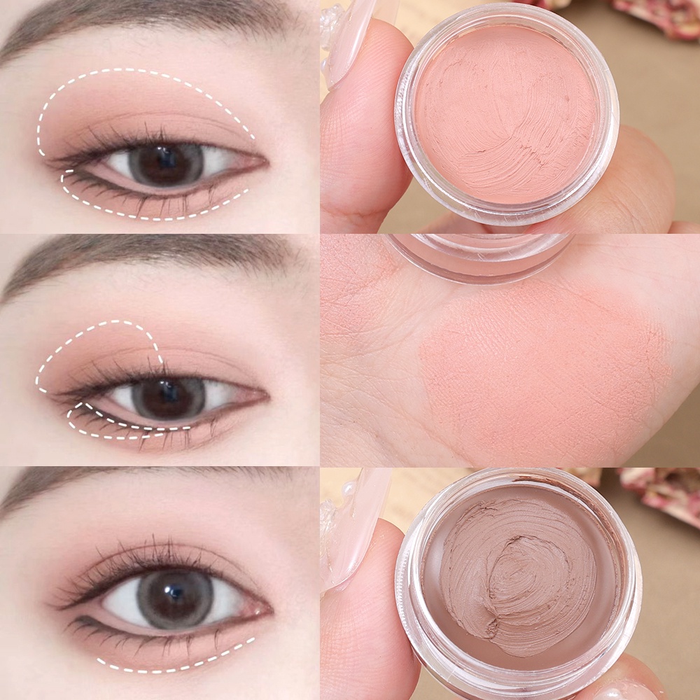อายแชโดว์ เนื้อแมตต์ สีนู้ด สีน้ําตาล ครีม ติดทนนาน อายแชโดว์พีช สีชมพู กันน้ํา เรียบเนียน อายแชโดว์สี แต่งตา