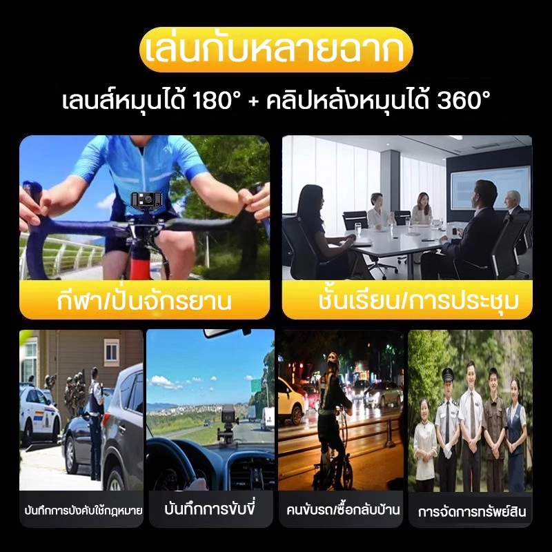 กล้องติดหมวกกันน็อค HD กล้องติดมอเตอร์ไซค์ WIFI action camera กล้องติดรถมอเตอร์ไซค์ กล้องติดหมวก แบบคลิปหนีบ กล้องวีดีโอ thumbnail 3