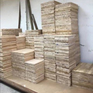 แผ่นไม้ไว้diy5cm,10cm,15cm 20cm 25 ยางพาราหนา20มิลไม้ยางประสานแท้100%ไม่เคลือบสี #banana