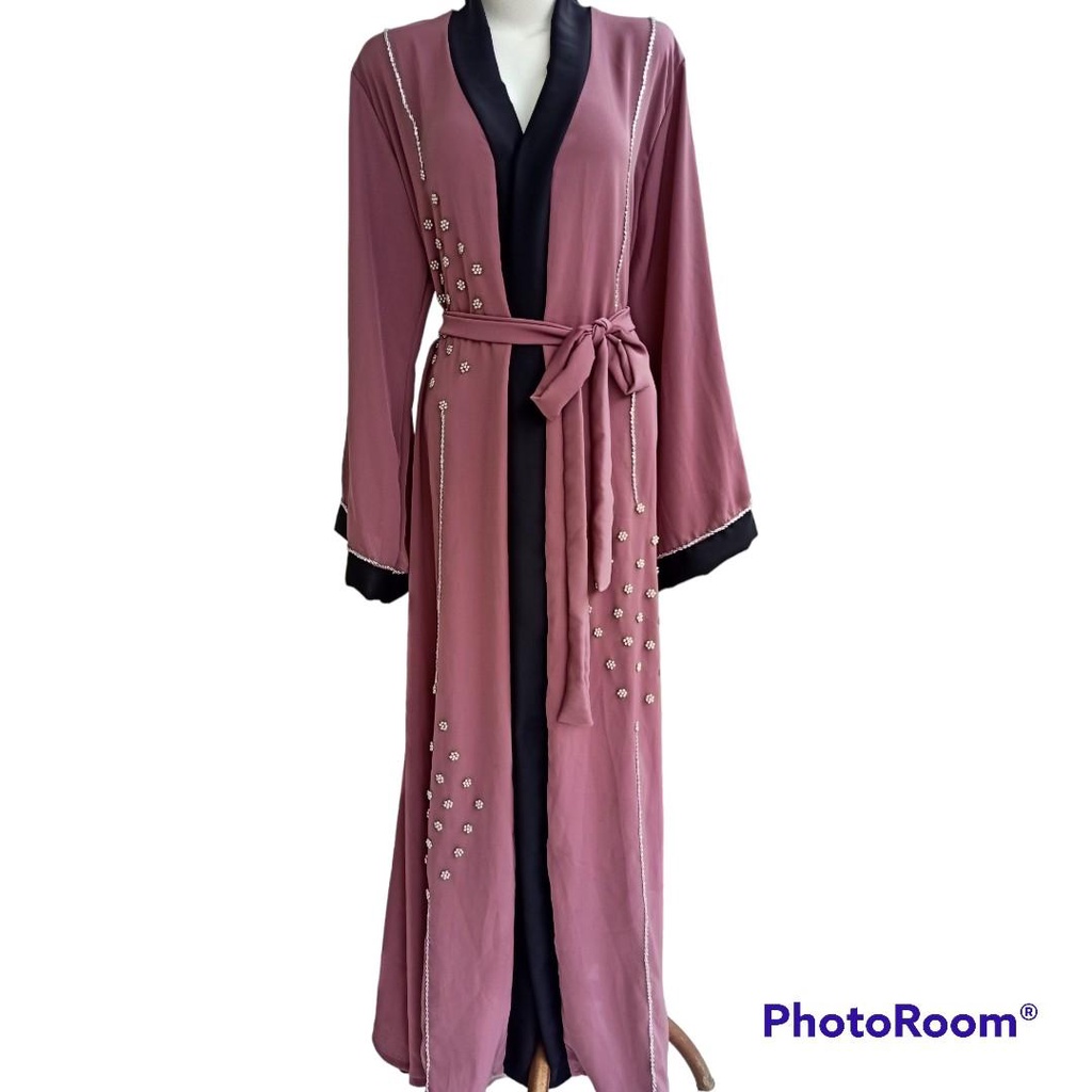 Abaya FURSAN ORI PREMIUM เลื ่ อมดอกไม ้ เล ็ ก DUBAI ORI TURKEY Umrah by.HANIA COLLECTION