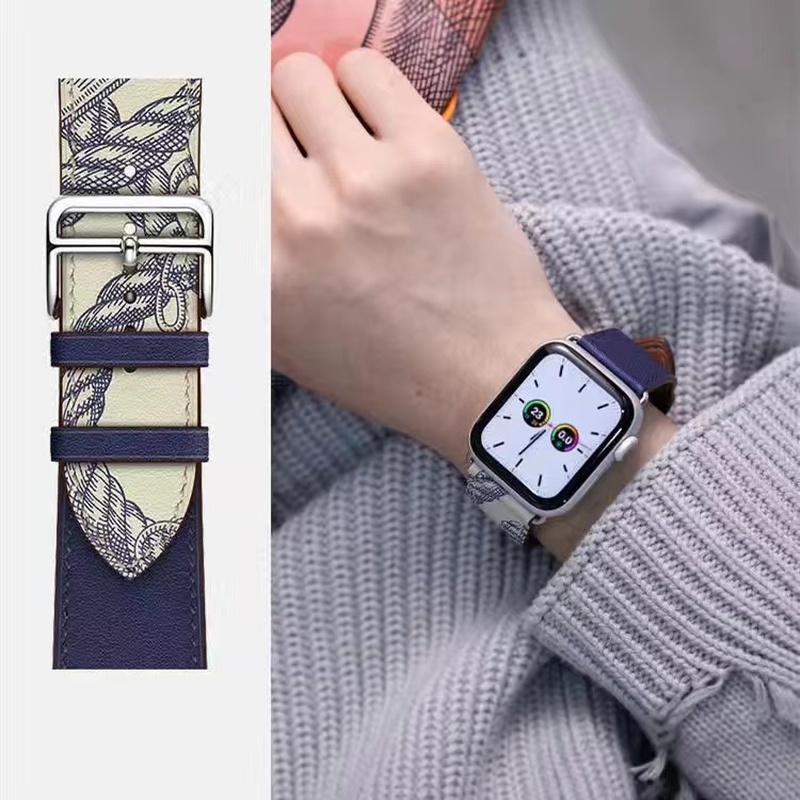 สายนาฬิกาข้อมือหนัง แบบเปลี่ยน สําหรับ Apple Watch 44 มม. 45 มม. 41 มม. 40 มม. 42 มม. 38 มม. iWatch Series 3 4 5 6 Se 7