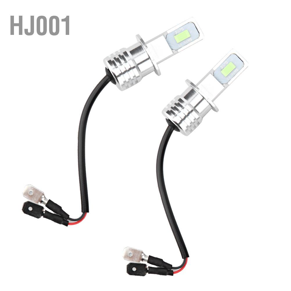 HJ001 2 ชิ้น H3 80 วัตต์ 8000 พัน LED หมอกหลอดไฟโคมไฟน้ำแข็ง Blue12-24V สากล