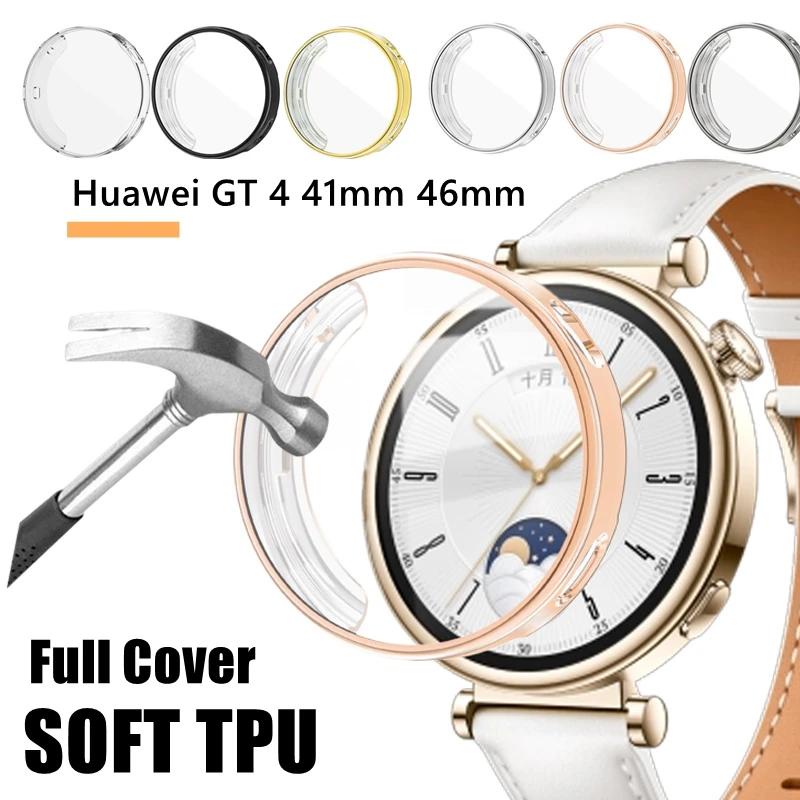 เคสนิ่ม + กระจก สําหรับ Huawei Watch GT4 41 มม. 46 มม. GT 4 SmartWatchs ฝาครอบแบบเต็ม ฟิล์มกันรอยหน้าจอ เคส
