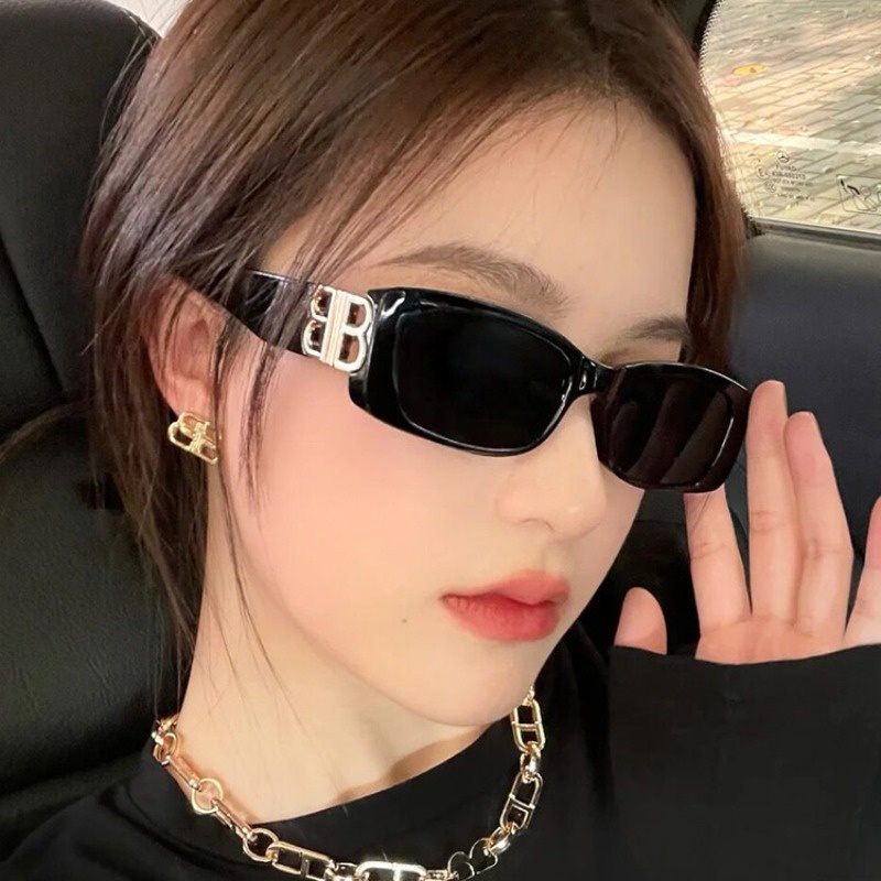 แว่นตากันแดด ทรงสี่เหลี่ยมผืนผ้า สไตล์เกาหลี วินเทจ แฟชั่นฤดูร้อน สําหรับผู้หญิง