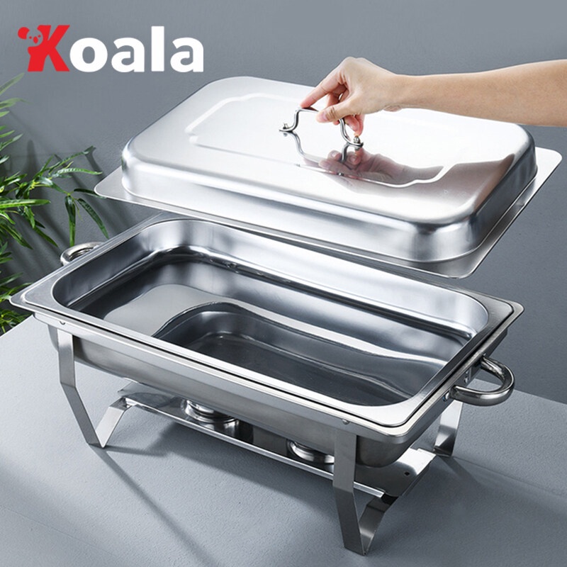 KOALA อัพเกรดความหนาและแข็งแรง ถาดบุฟเฟ่ต์ สเตนเลส 1/2ช่อง 1/1ช่อง Chafing dish ถาดอุ่นอาหาร ถาดใส่อาหาร อ่างใส่อาหาร