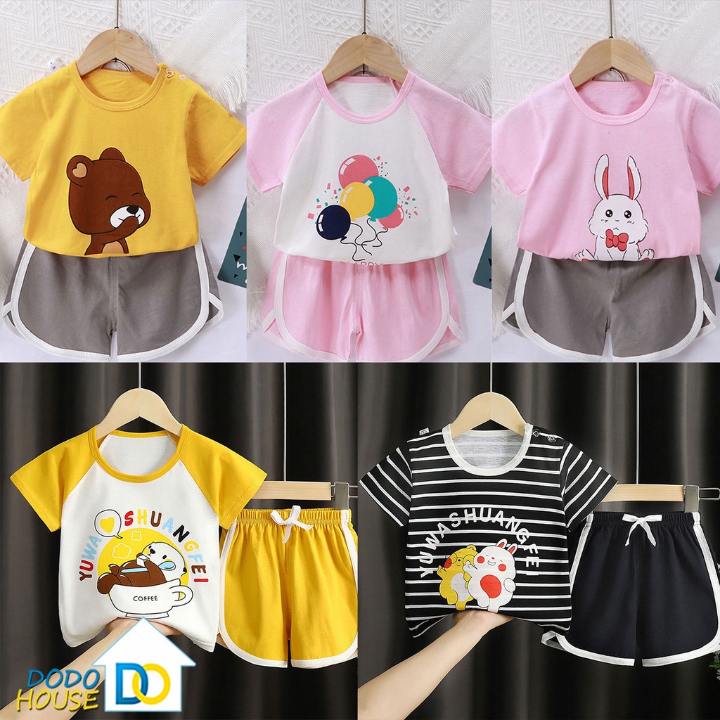 พร้อมส่ง ชุดเซ็ทเด็กเเฟชั่นสไตล์เกาหลี ระบายอากาศและความชื้นได้ดี