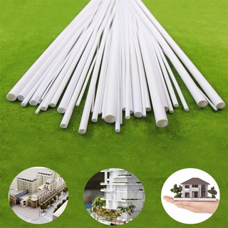 5PCS Styrene ABS Round Plastic Pipe Tube Hollow Pipe Architectural Constructions Models