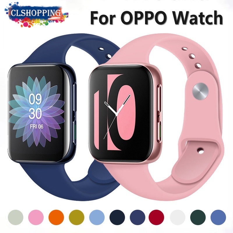 สายนาฬิกาข้อมือ ซิลิโคนนิ่ม แบบเปลี่ยน สําหรับ OPPO Watch 41 มม. 46 มม.