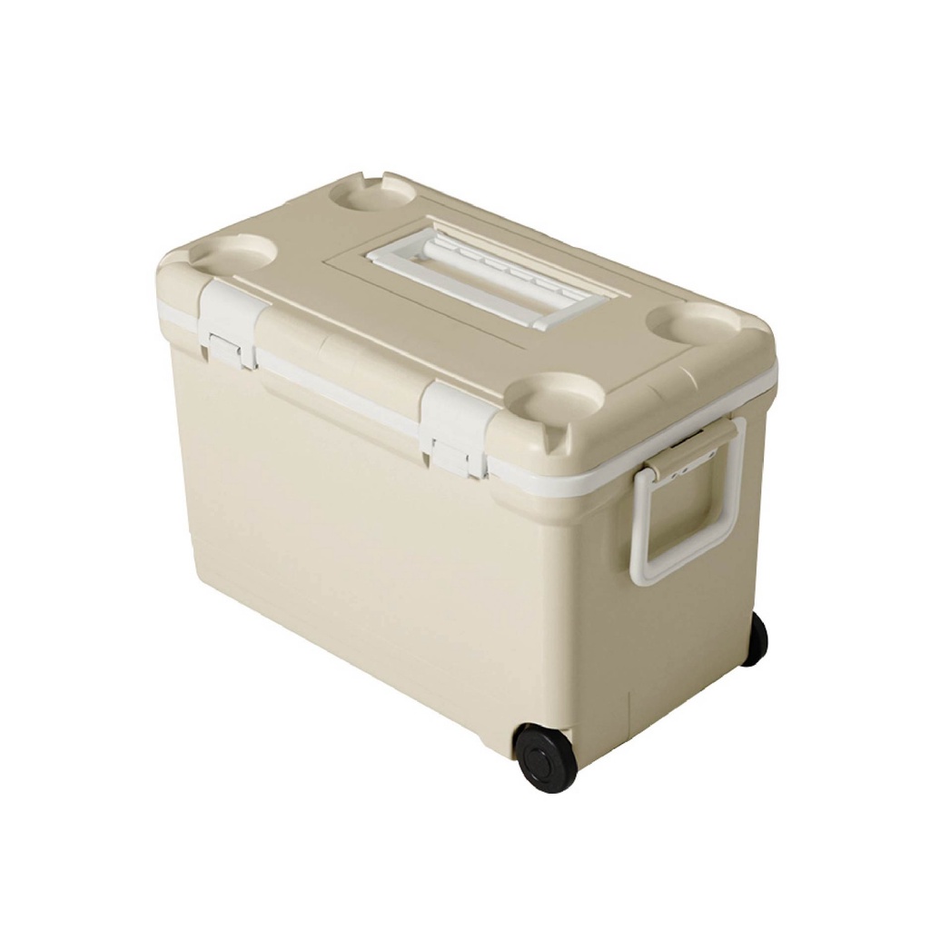 shophome468-EVEREST COOLER BOX กระติกน้ำแข็งมีล้อลาก พร้อมที่วางแก้ว AG2526 ขนาด 26 ลิตร รับประกันขอ