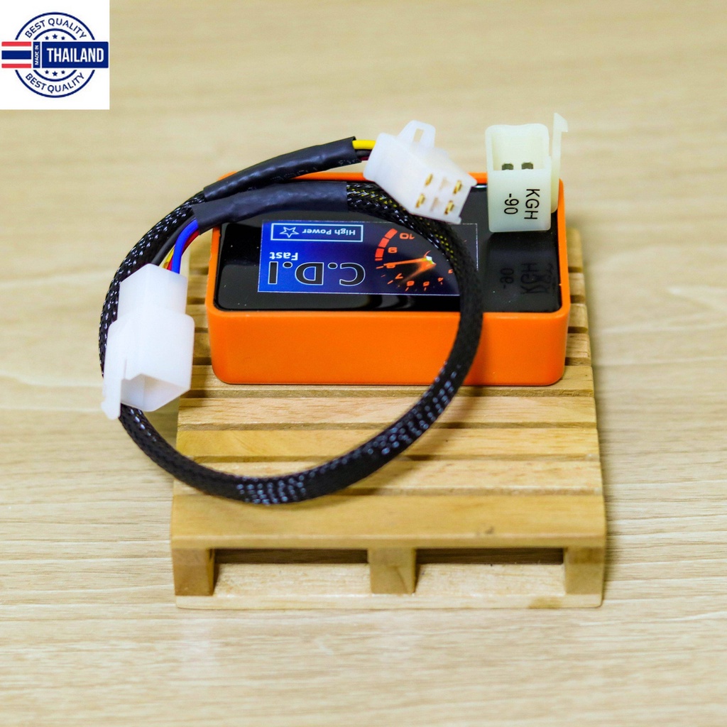 กล่องไฟโซนิคแต่ง+ปลั้กแปลง ใส่เวฟ125Sหัวเถิก KGH-90,กล่องFastpower