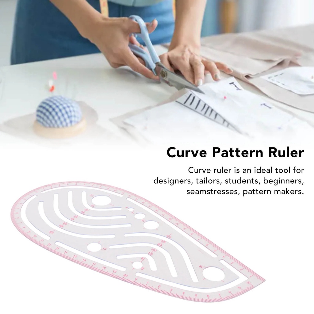 6401 ไม้บรรทัด ทรงโค้ง อเนกประสงค์ สําหรับเย็บผ้า