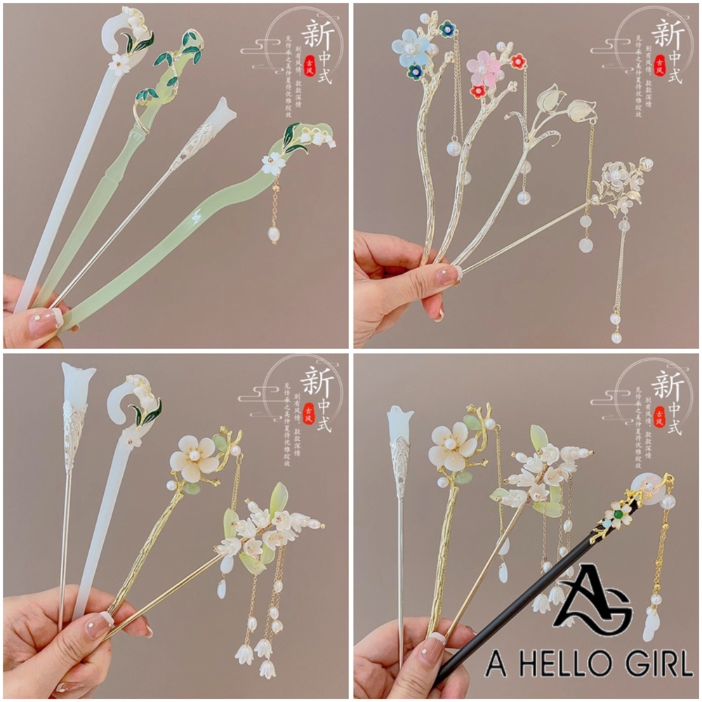 กิ๊บติดผมใหม่สไตล์โบราณกิ๊บติดผมระดับไฮเอนด์กิ๊บติดผมสไตล์จีนใหม่ที่เรียบง่ายทันสมัยหยกไม้สําหรับผู้หญิง