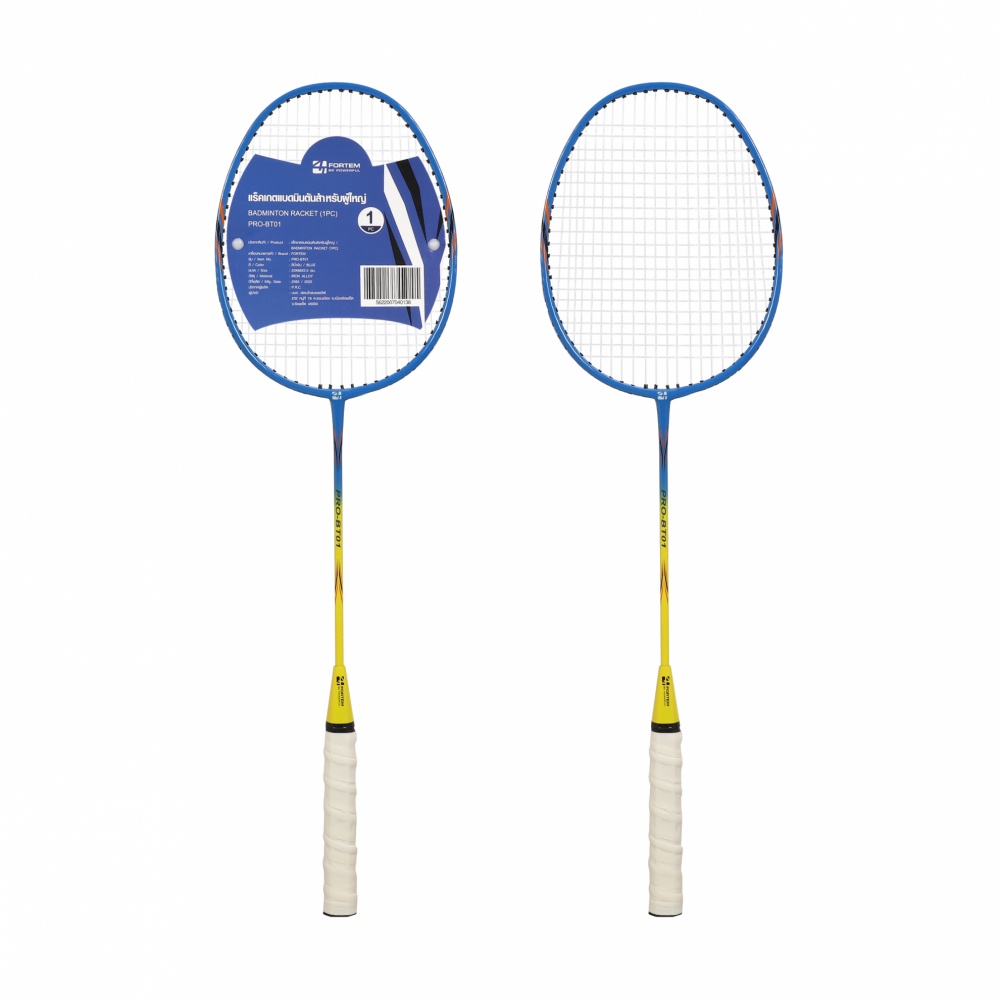 Ghouse Online-FORTEM แร็คเกตแบดมินตันสำหรับผู้ใหญ่ รุ่น PRO-BT01 ขนาด 20x66x2.5 ซม. สีน้ำเงิน สินค้า