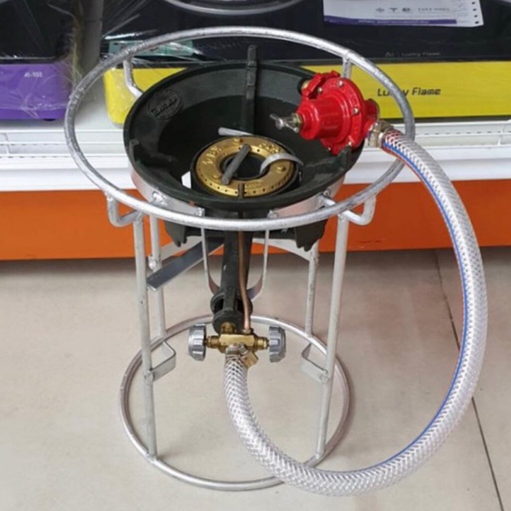 ชุดโครงกะปุ๊กลุ๊ก ใส่เตาแก๊สหัวเร่ง KB4 สำหรับวางบนถัง ปตท. กะปุ๊กลุ๊ก 7 กกหรือ.เวิลดิ์ 8 กก.