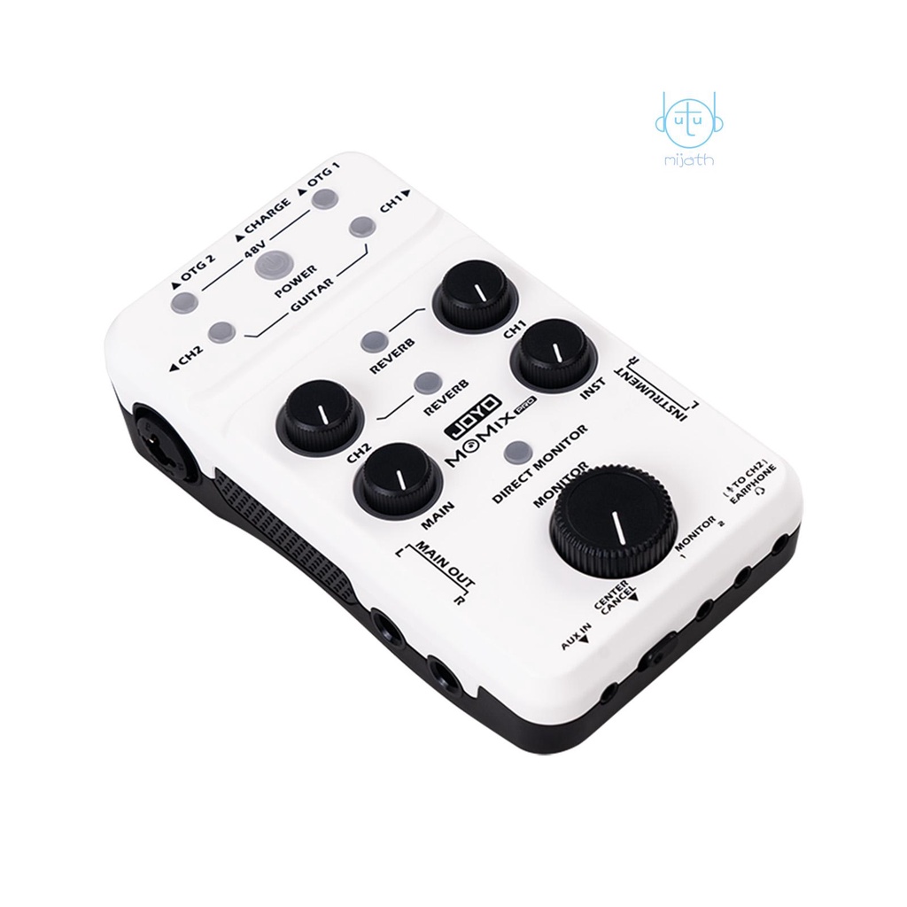 JOYO MOMIX PRO Audio Mixer Type-C Phone Powered USB Audio Interface with Stereo XLR for Musical Instruments