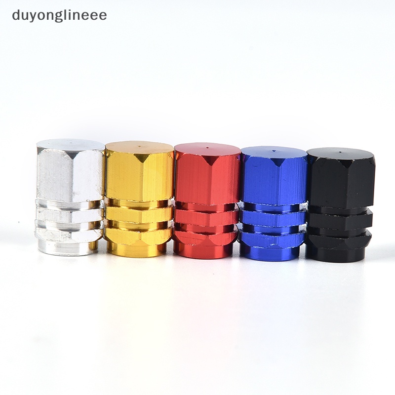 (duyonglineee) ใหม่ ฝาครอบวาล์วยางล้อรถยนต์ อะลูมิเนียม 4 ชิ้น