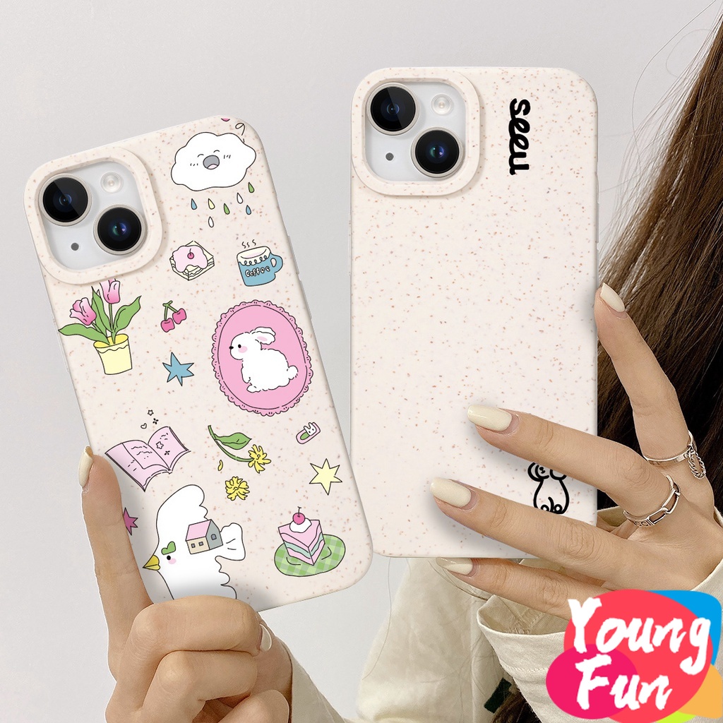 กรณีโทรศัพท์น่ารัก oppo A17 A57 A77 4G A96 A16 A16S A74 A55 A54 4G 5G A33 2020 A52 A72 A92 A15S A15S A31 A12E A3S A9 A5 เคสโทรศัพท์มือถือ แบบนิ่ม ย่อยสลายได้ เป็นมิตรกับสิ่งแวดล้อม สําหรั