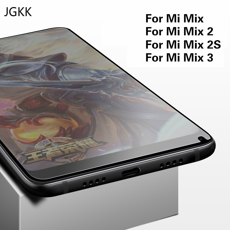 JGKK 2.5D Matte Glass สําหรับ Xiaomi Mi Mix 2 Mix2S Mix3 Frosted กระจกนิรภัยสําหรับ Mi Mix 3 Mix 2S 