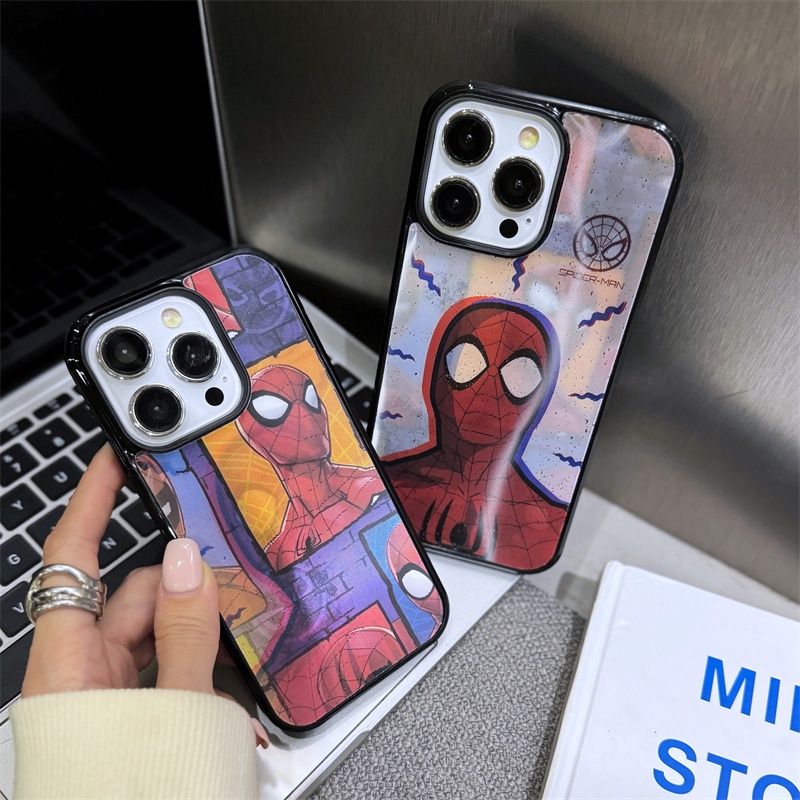 【Marvel Spider-man】เคสโทรศัพท์มือถือ แม่เหล็ก สองด้าน ลาย Phantom 3D เปลี่ยนสีได้ สําหรับ iPhone 15 Pro Max 11 12 13 14 Pro Max