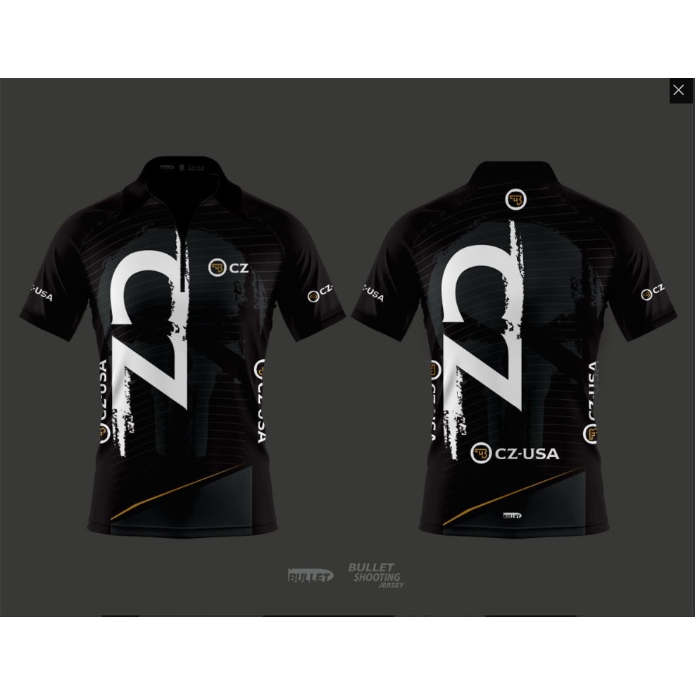 การออกแบบยุทธวิธี CZ-USA คลับชื่อแบบกําหนดเอง 3D เสื้อโปโลดีไซน์ซิปใหม่เอี่ยม