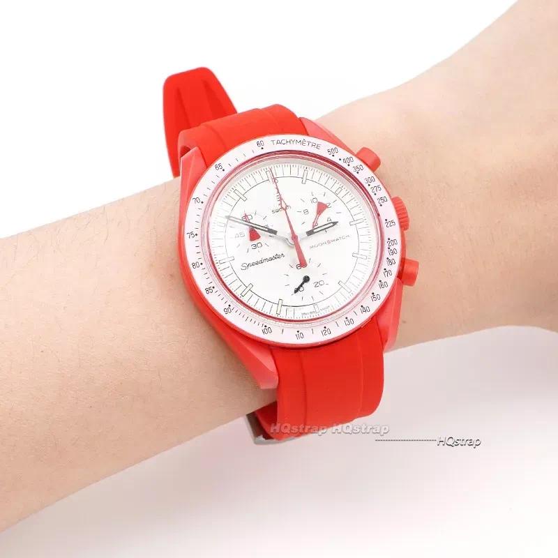 สายนาฬิกาข้อมือ ยางซิลิโคน ทรงโค้ง กันน้ํา แบบเปลี่ยน 20 มม. 22 มม. สําหรับ Swatch Watch Band ผู้ชาย ผู้หญิง