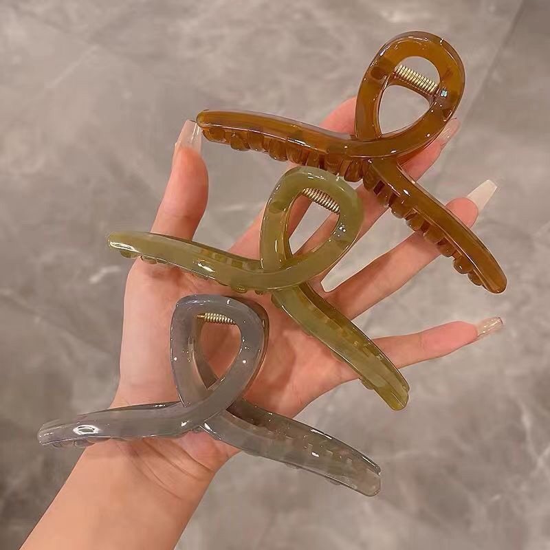 พร้อมส่งกิ๊บติดผมใหญ่ส์ใสเกาหลีแฟชั่นจับคลิปสำหรับผู้หญิงเครื่องประดับผม.COD - รูปที่ 5