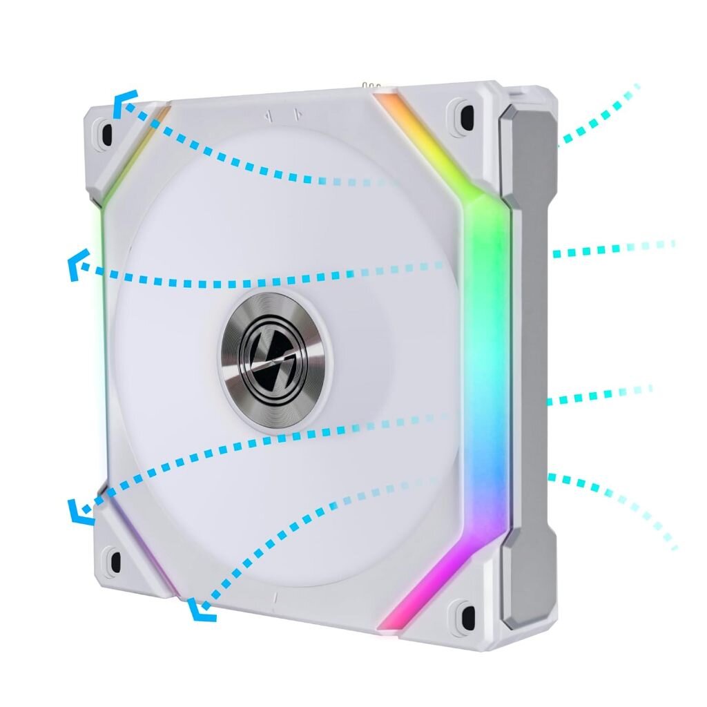 Lian Li SL120 V2 Reverse Blade White 1x120mm Single Pack ARGB FAN