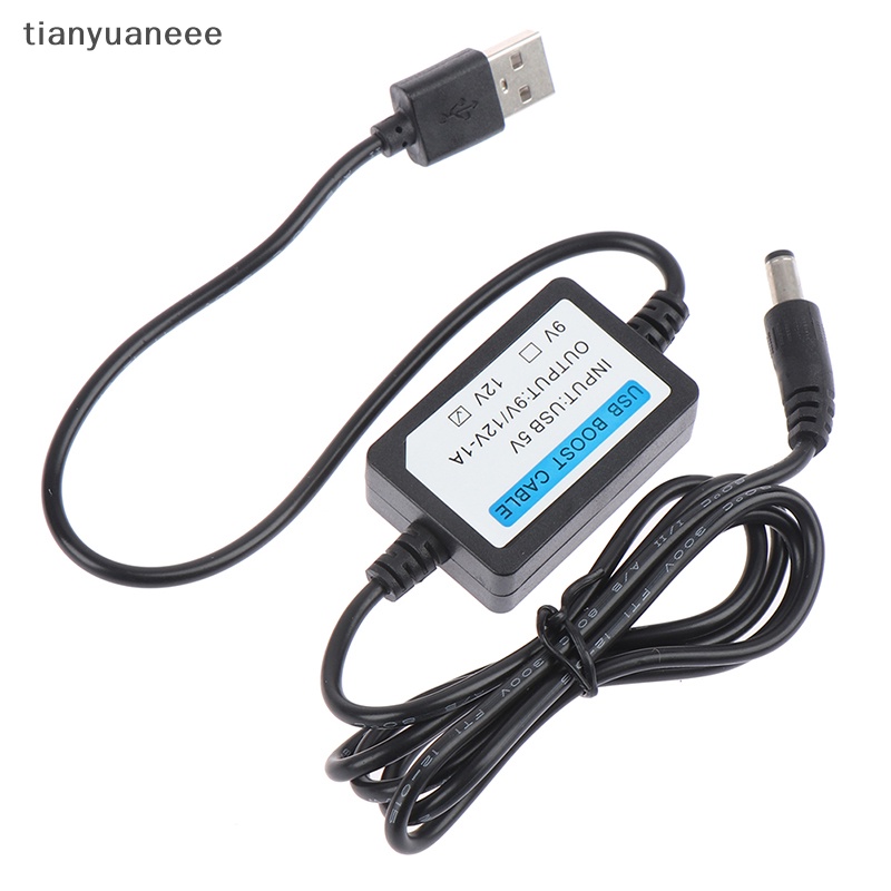 Tianyuaneee สายชาร์จ USB DC 2.1x5.5 มม. 5V เป็น DC 9V 12V 1A
