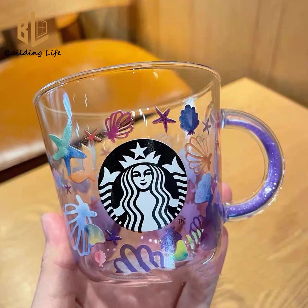 Starbucks แก้วกาแฟ ทนความร้อน ลาย Starbucks สีม่วง 237 มล.