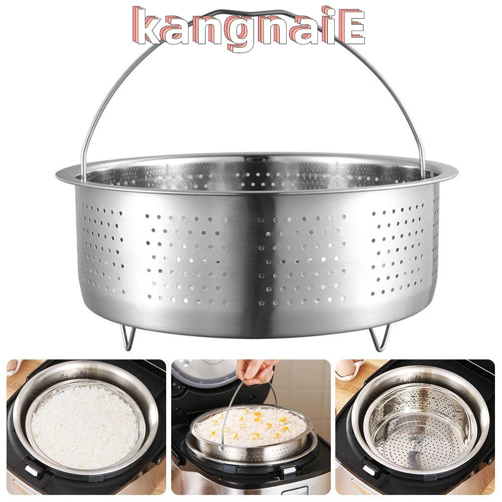 Kangnai ตะกร้านึ่งอาหาร สเตนเลส อเนกประสงค์ กันลวก อุปกรณ์เสริม สําหรับหม้อนึ่งข้าว หม้อหุงข้าว