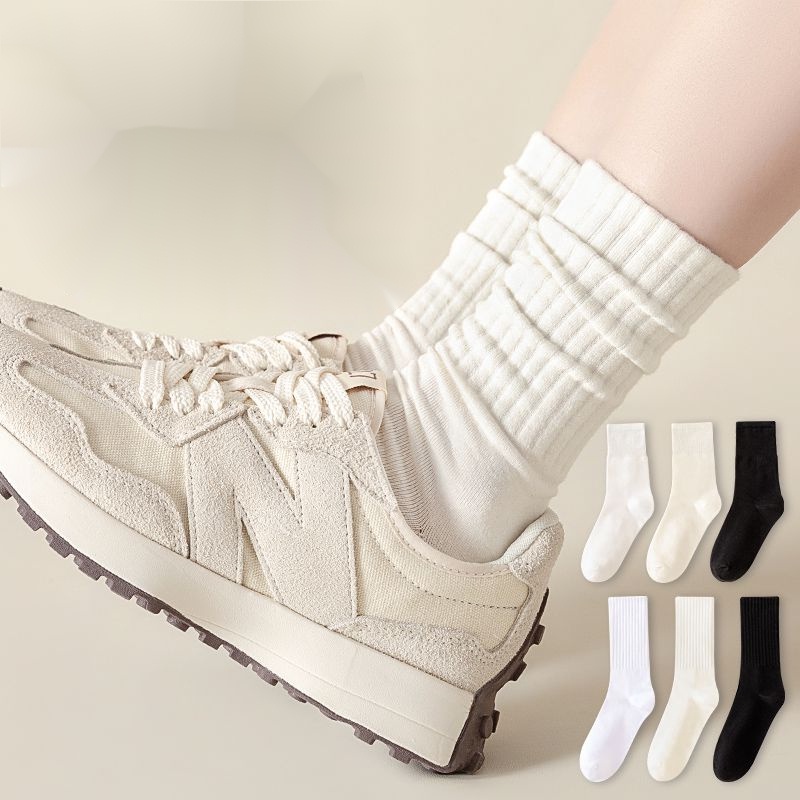 กีฬาลำลองทันสมัย ถุงเท้าระบายอากาศ เน้นสีพื้น สไตล์เกาหลี ญี่ปุ่น คู่รักสำหรับผู้หญิงและนักเรียน