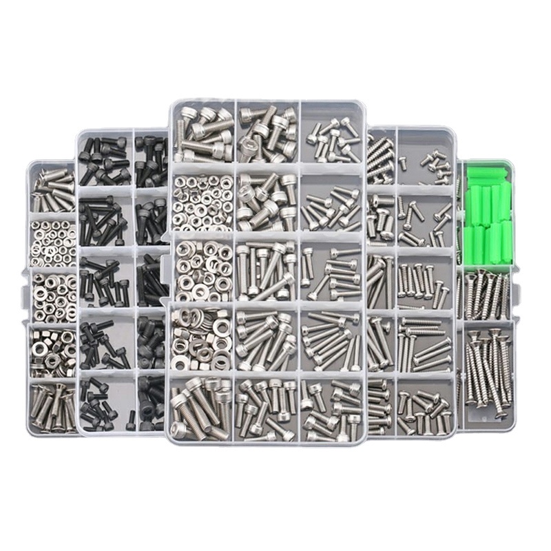 [Spot goods ] ชุดสกรูน็อต สเตนเลส 304 หัวแบน M3-M5 สําหรับใช้ในครัวเรือน