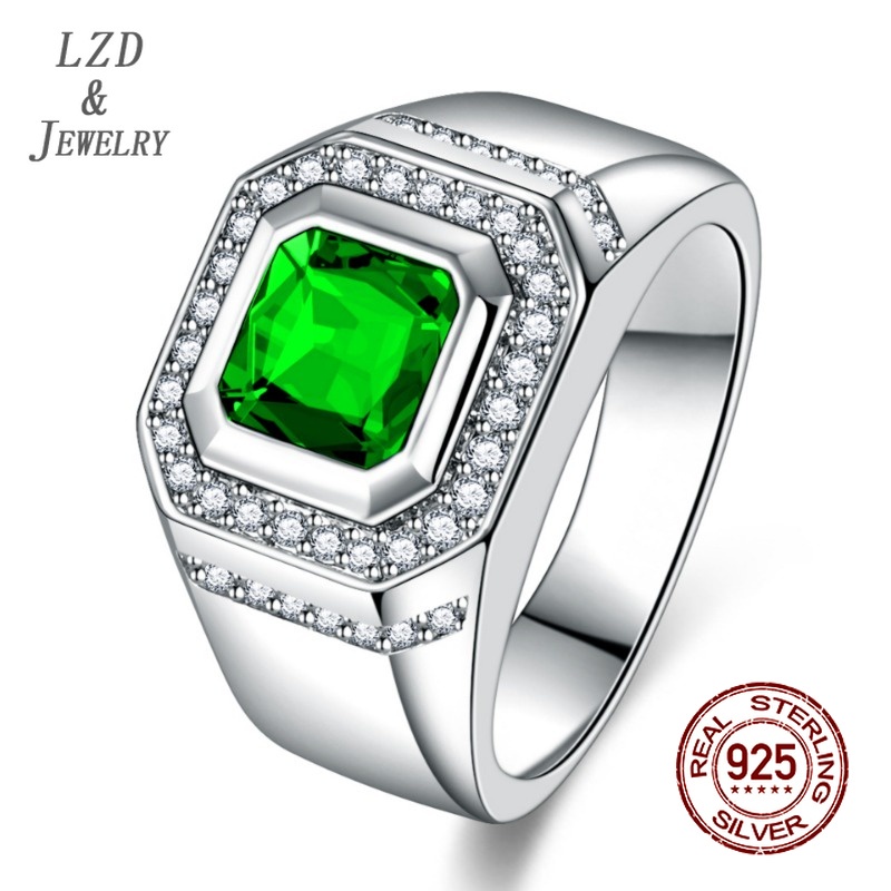 LZD - แหวน Moissanite Diamond Blue Diamond 925